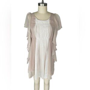 MaxMara Chiffon Pleated Dress Size M